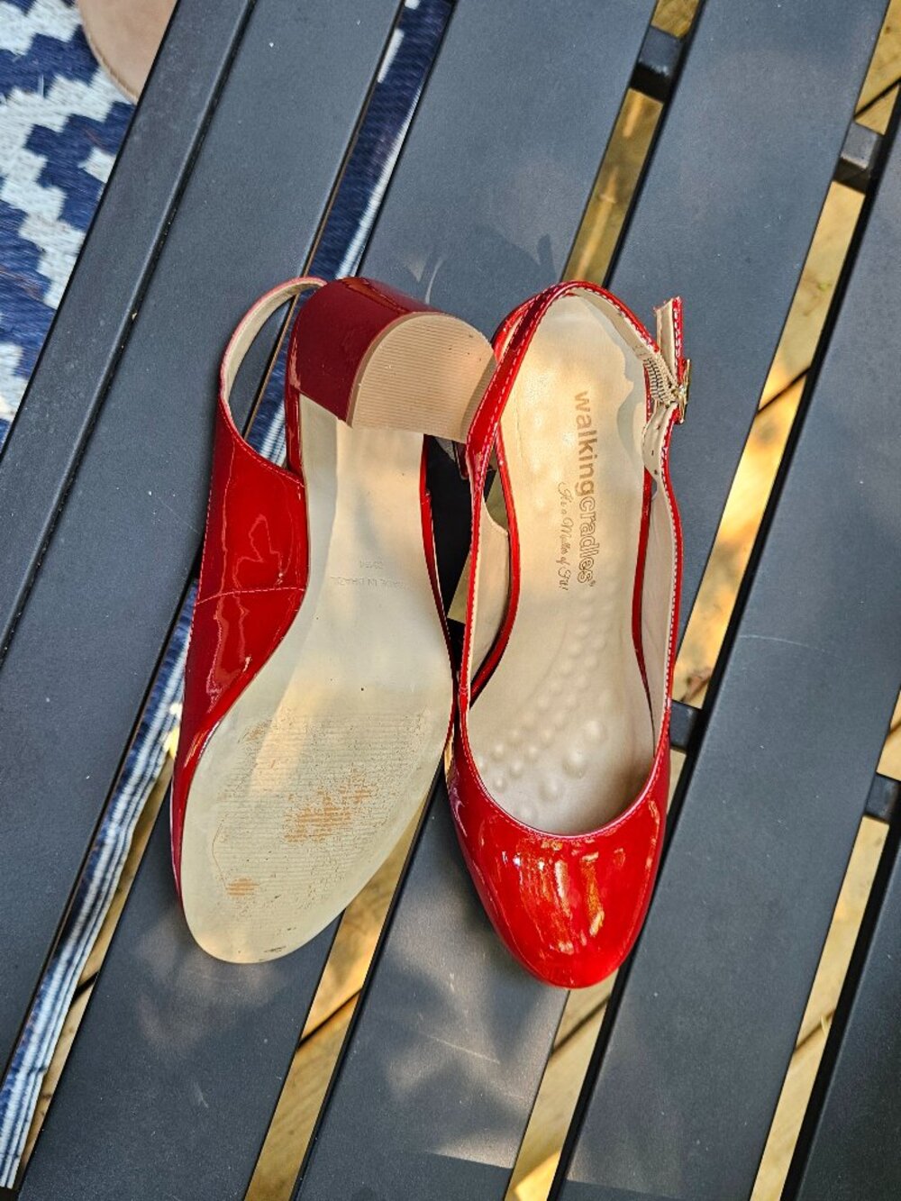 Walking Cradles RED GENUINE PATENT LEATHER - Made in Brazil - Picture 6 of 6